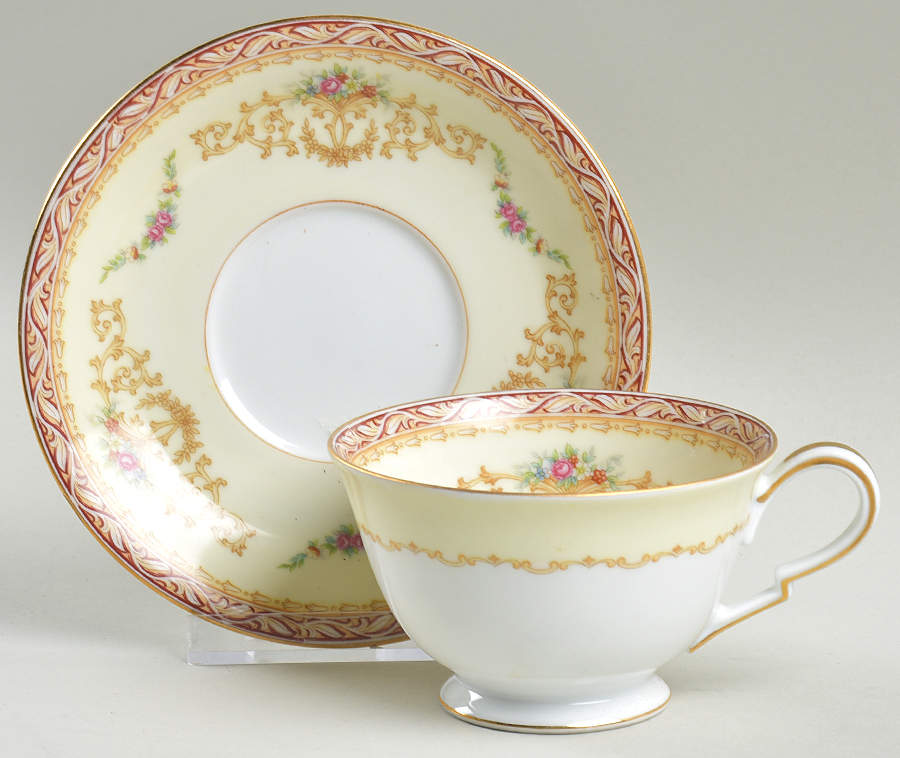 Wisteria Footed Cup & Saucer Set by Noritake-1