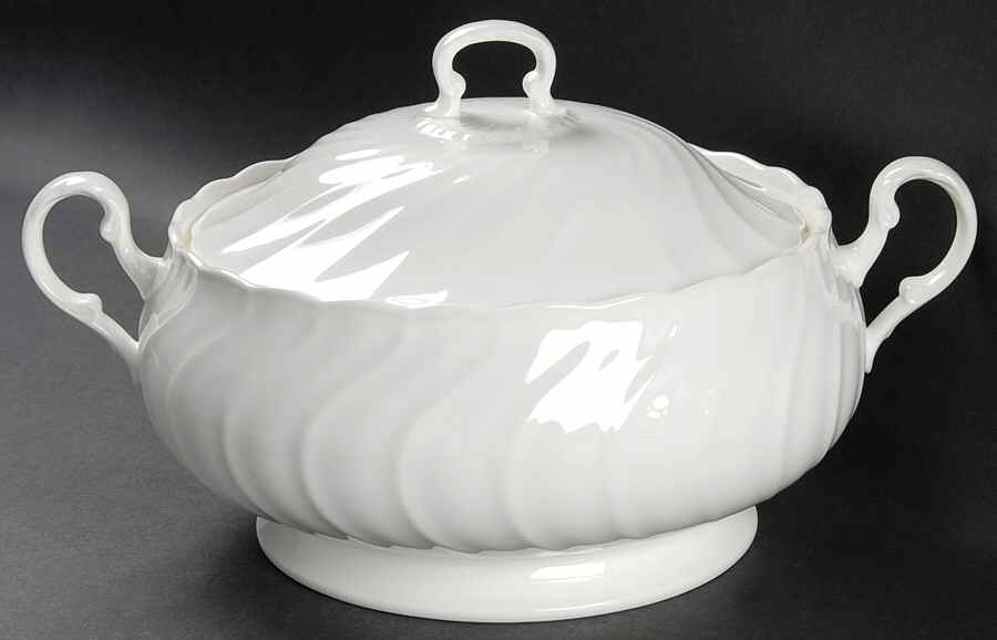 Windsor White Round Covered Vegetable by Noritake-1