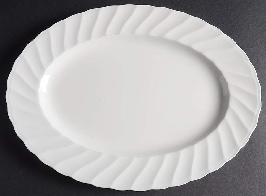 Windsor White 12" Oval Serving Platter by Noritake-1