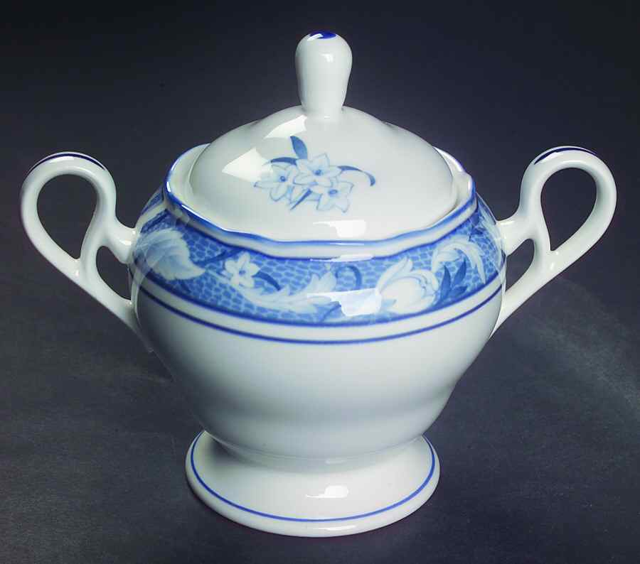 Winter Whites Sugar Bowl & Lid by Noritake-1