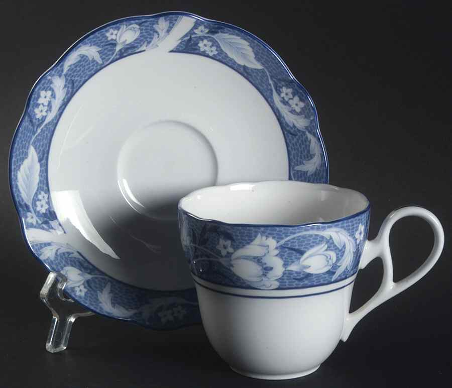 Winter Whites Flat Cup & Saucer Set by Noritake-1