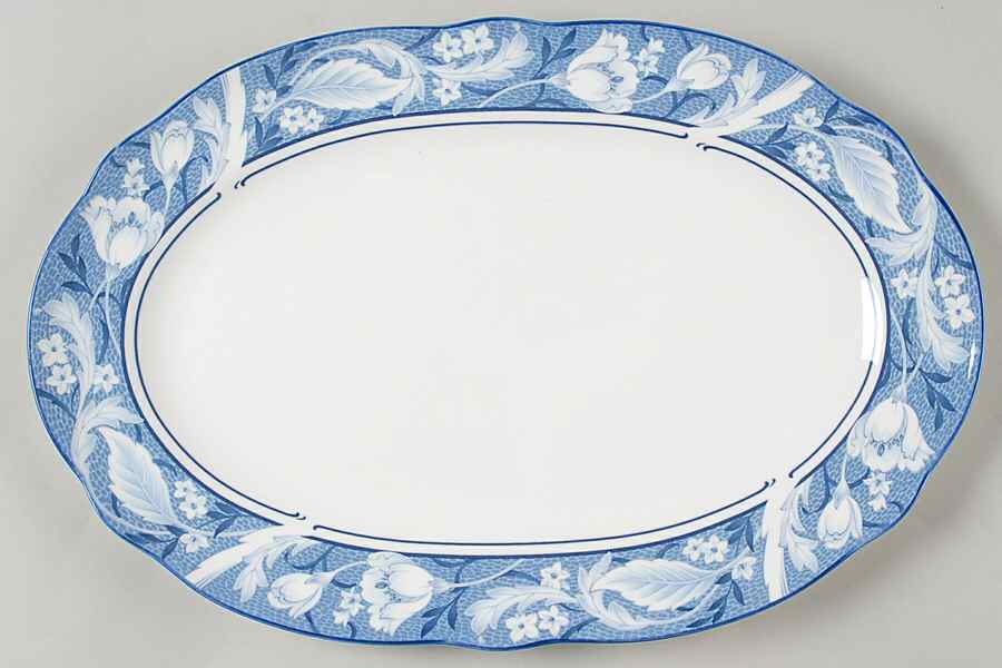 Winter Whites 14" Oval Serving Platter by Noritake-1