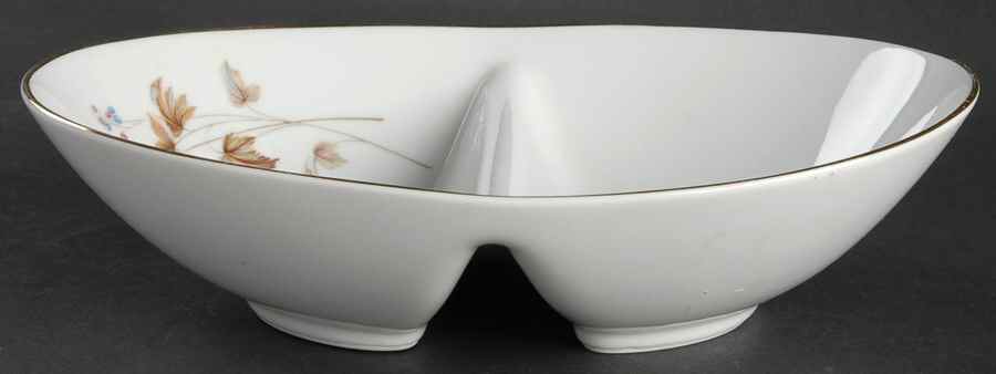 Woodland 10" Oval Divided Vegetable Bowl by Noritake-1