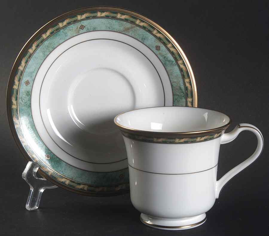 Woodlawn Footed Cup & Saucer Set by Noritake-1