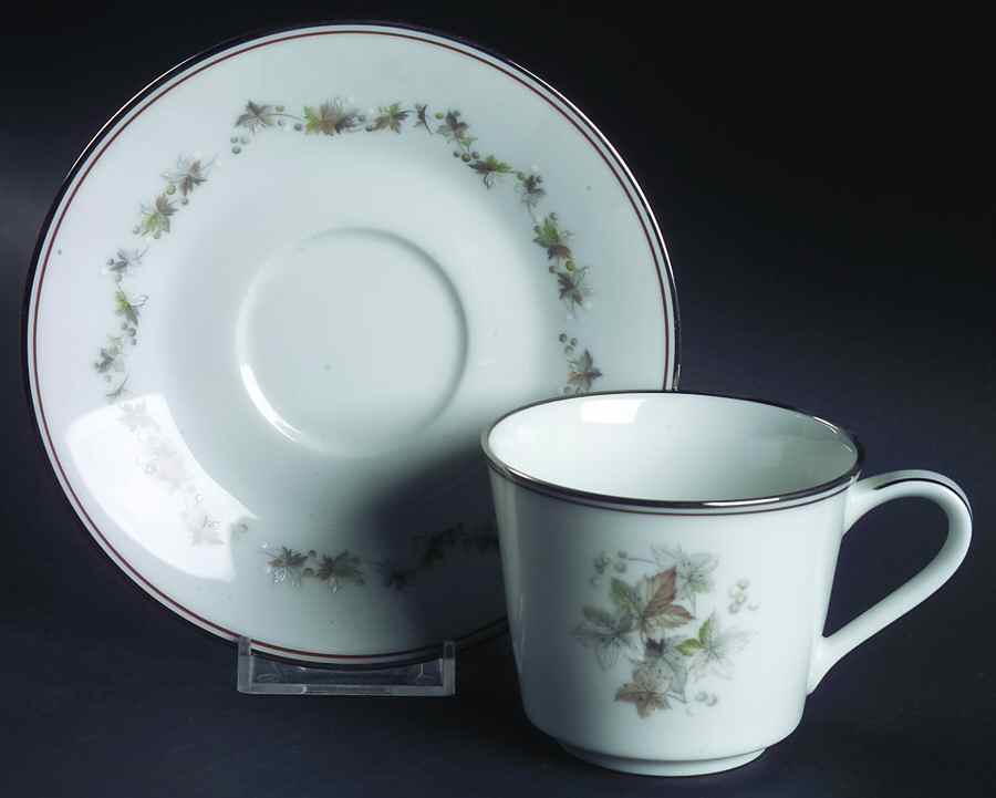 Woodley Flat Cup & Saucer Set by Noritake-1