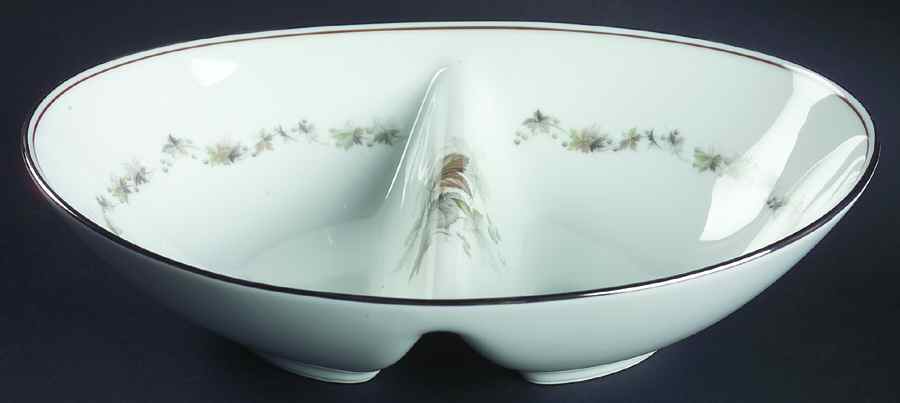 Woodley 10" Oval Divided Vegetable Bowl by Noritake-1
