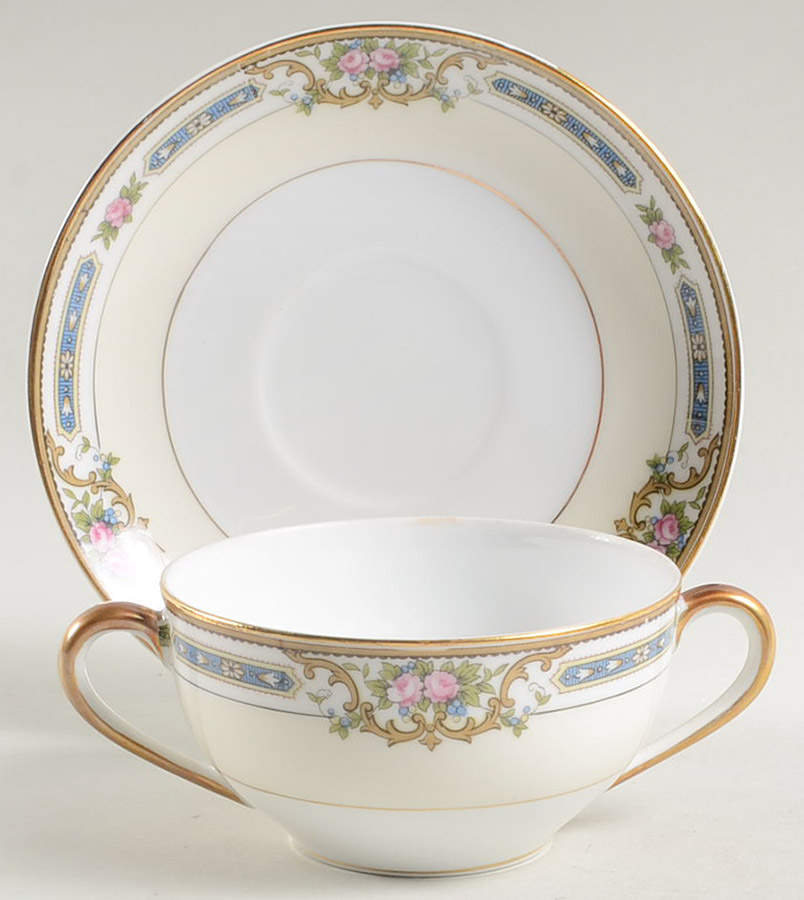 Ybry Flat Bouillon Cup & Saucer by Noritake-1