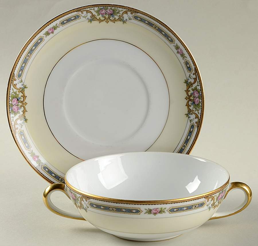 Ybry Flat Cream Soup & Saucer Set by Noritake-1