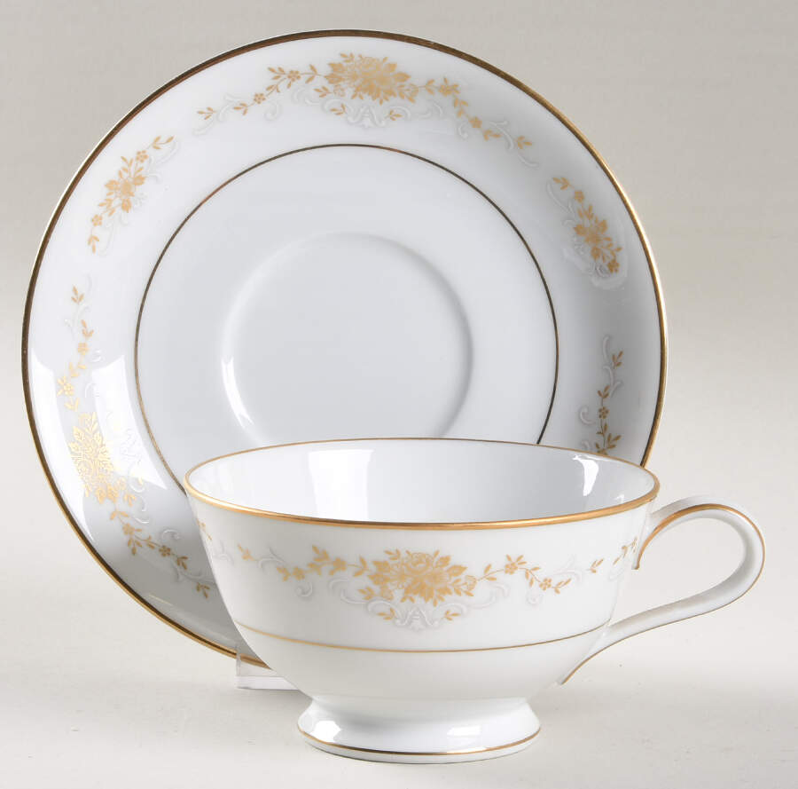 Yorkshire Footed Cup & Saucer Set by Noritake-1