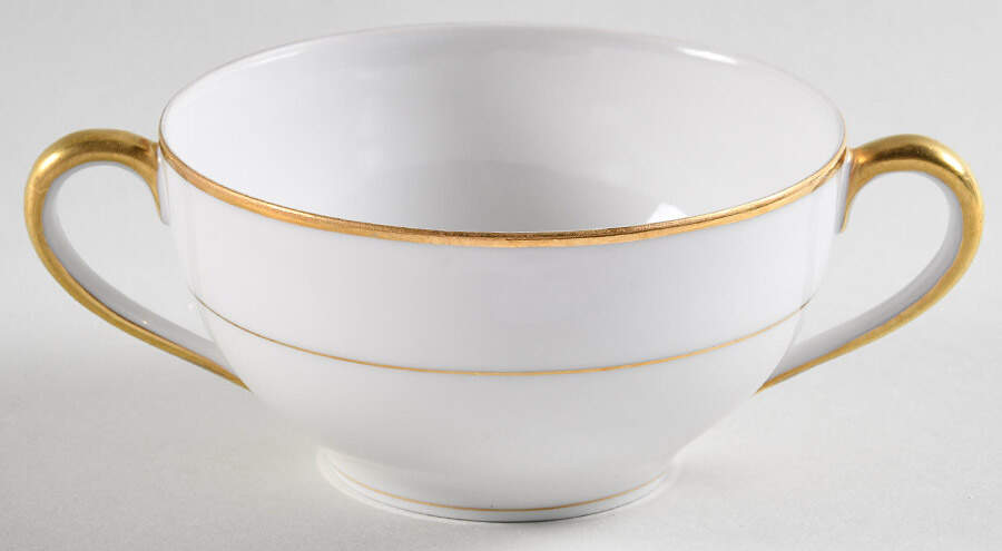The Yukon (Gold Trim & Verge) Flat Bouillon Cup by Noritake-1