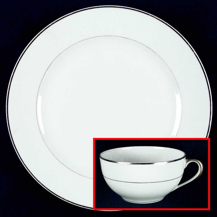 The Yukon (Gold Trim & Verge) Flat Cup by Noritake-1