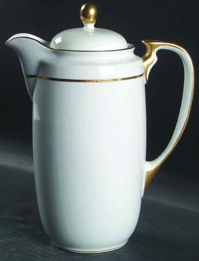 The Yukon (Gold Trim & Verge) Coffee Pot & Lid by Noritake-1