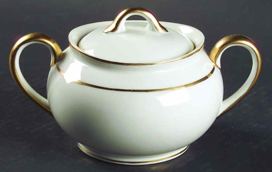 The Yukon (Gold Trim & Verge) Sugar Bowl & Lid by Noritake-1