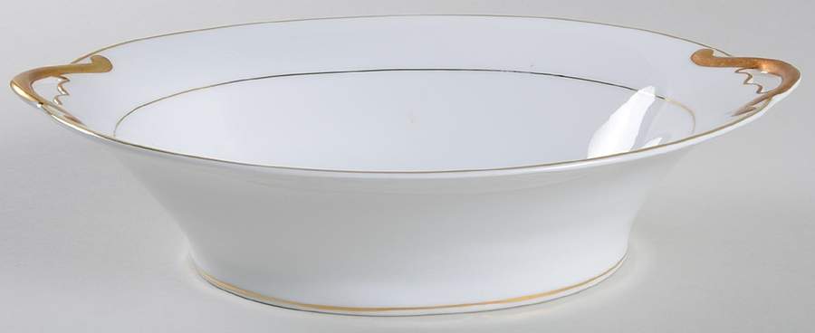 The Yukon (Gold Trim & Verge) 10" Oval Vegetable Bowl by Noritake-1