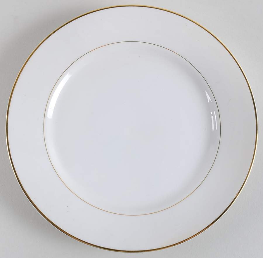 The Yukon (Gold Trim & Verge) Luncheon Plate by Noritake-1