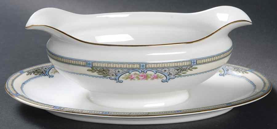 Zenda Gravy Boat with Attached Underplate by Noritake-1