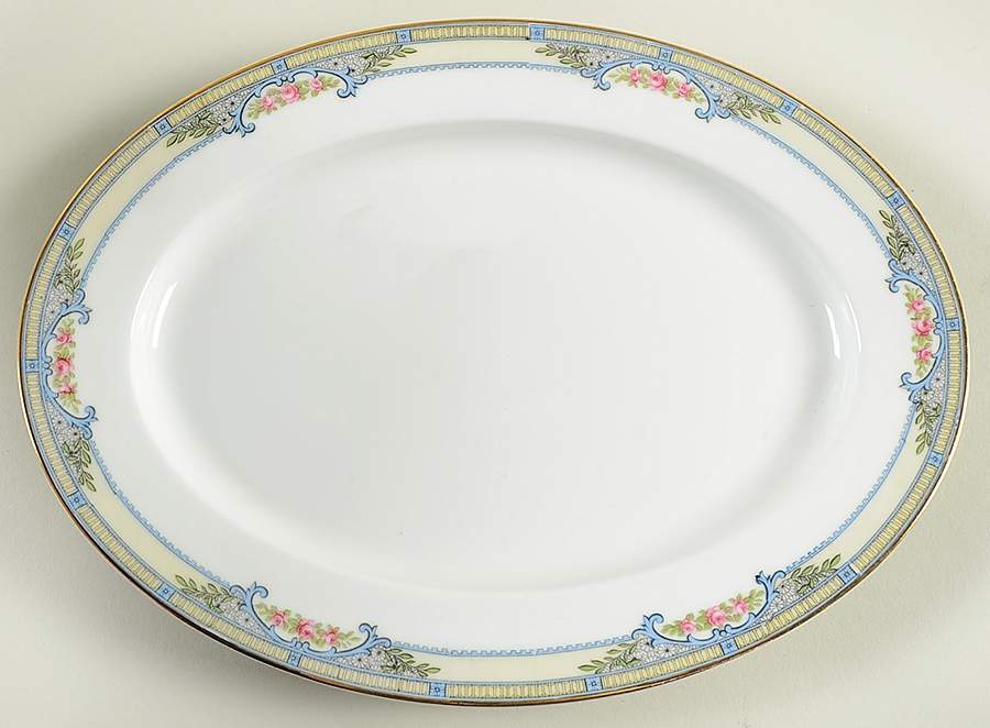 Zenda 11" Oval Serving Platter by Noritake-1