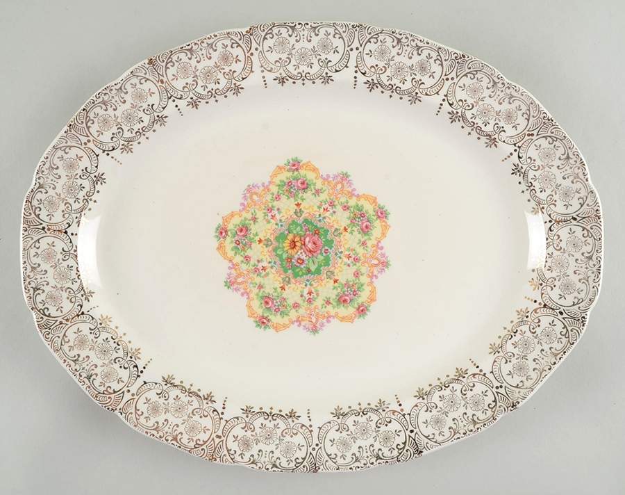 Ambassador 13" Oval Serving Platter by Nasco China (USA)-1