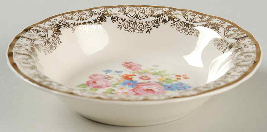 Bouquet of Roses (USA) Rim Fruit/Dessert (Sauce) Bowl by Nasco China (USA)-1