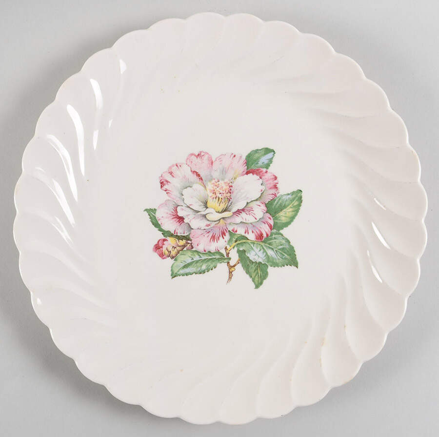 Camellia 12" Chop Plate (Round Platter) by Nasco China (USA)-1