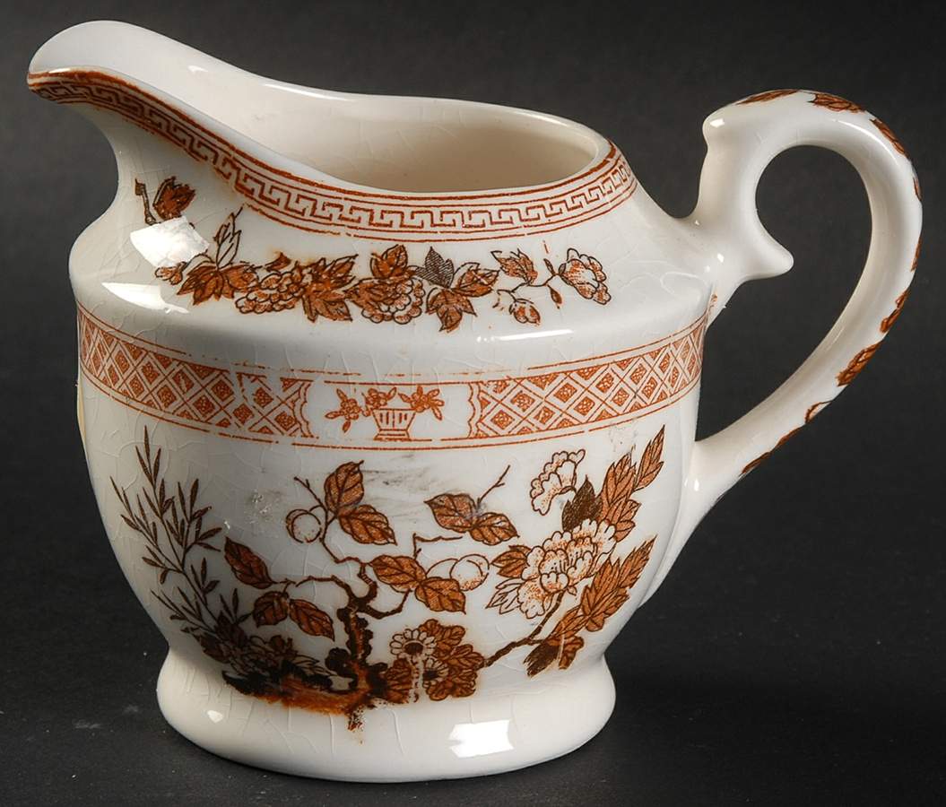 Indian Tree Rust Mini Creamer by Nasco China (USA)-1