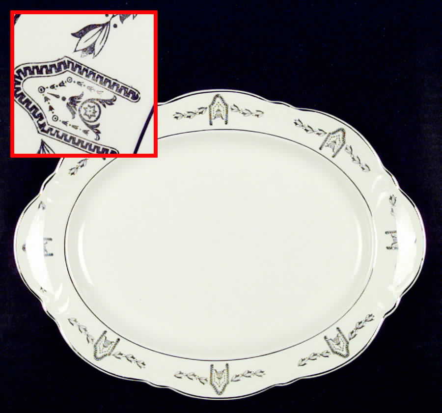 1163 11" Oval Serving Platter by Nasco China (USA)-1