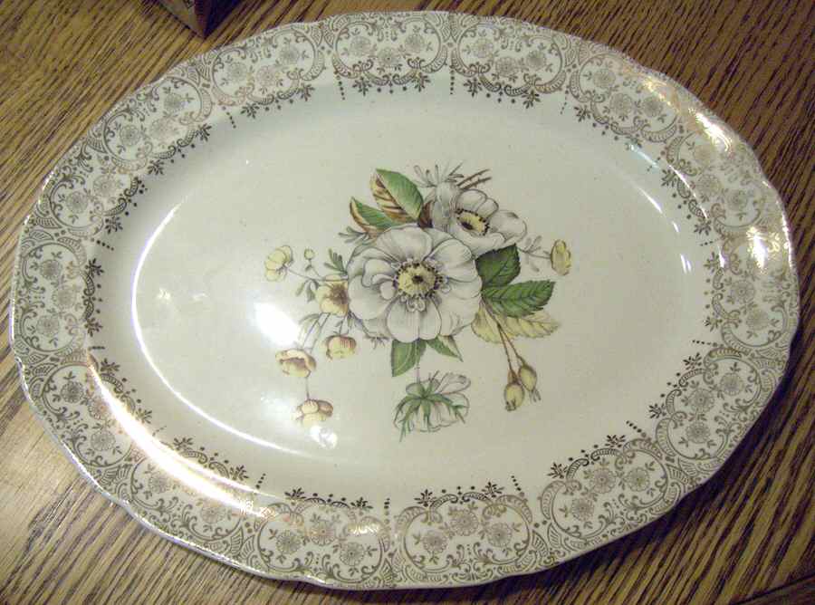 NAC4 (USA) 12" Oval Serving Platter by Nasco China (USA)-1