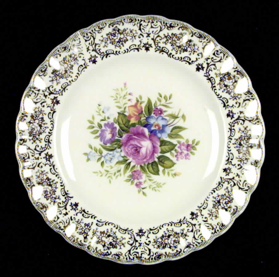 Rosalie (Gold Filigree) (USA) Bread & Butter Plate by Nasco China (USA)-1