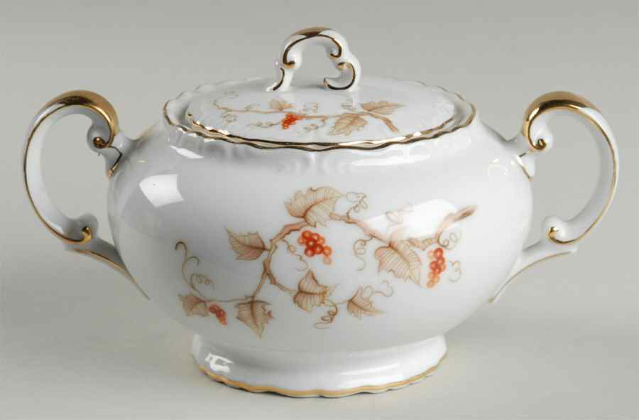 Arbor Sugar Bowl & Lid by Nagoya Shokai-1