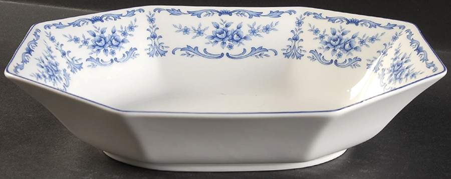 Blue Garden 9" Oval Vegetable Bowl by Nagoya Shokai-1