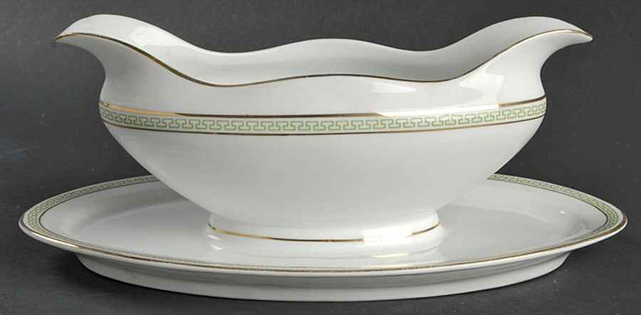 NAG1 Gravy Boat with Attached Underplate by Nagoya Shokai-1