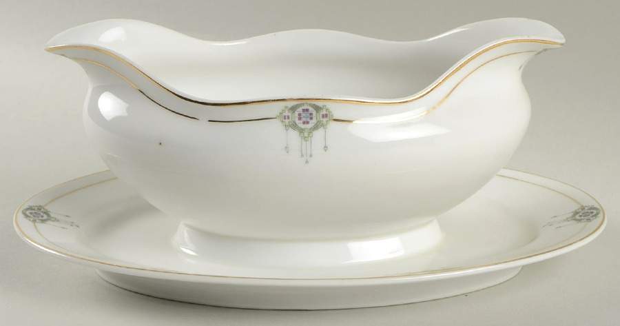 NAG8 Gravy Boat with Attached Underplate by Nagoya Shokai-1