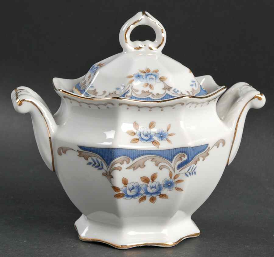 Seine Sugar Bowl & Lid by Nagoya Shokai-1