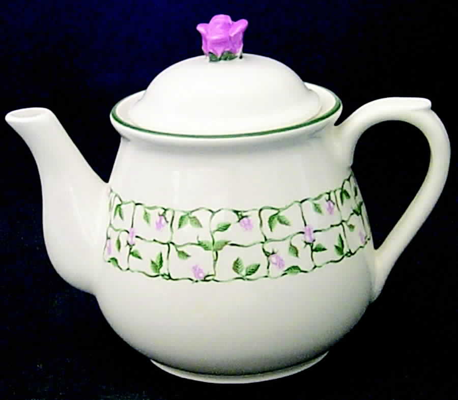 Cameo Rose Teapot & Lid by National Housewares-1