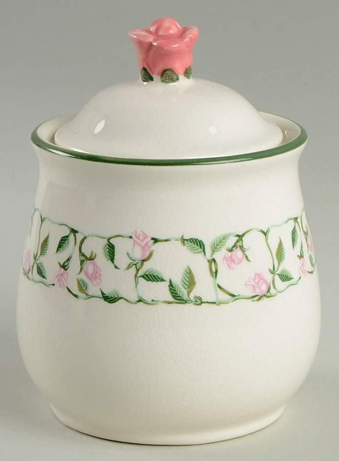 Cameo Rose Sugar Bowl & Lid by National Housewares-1