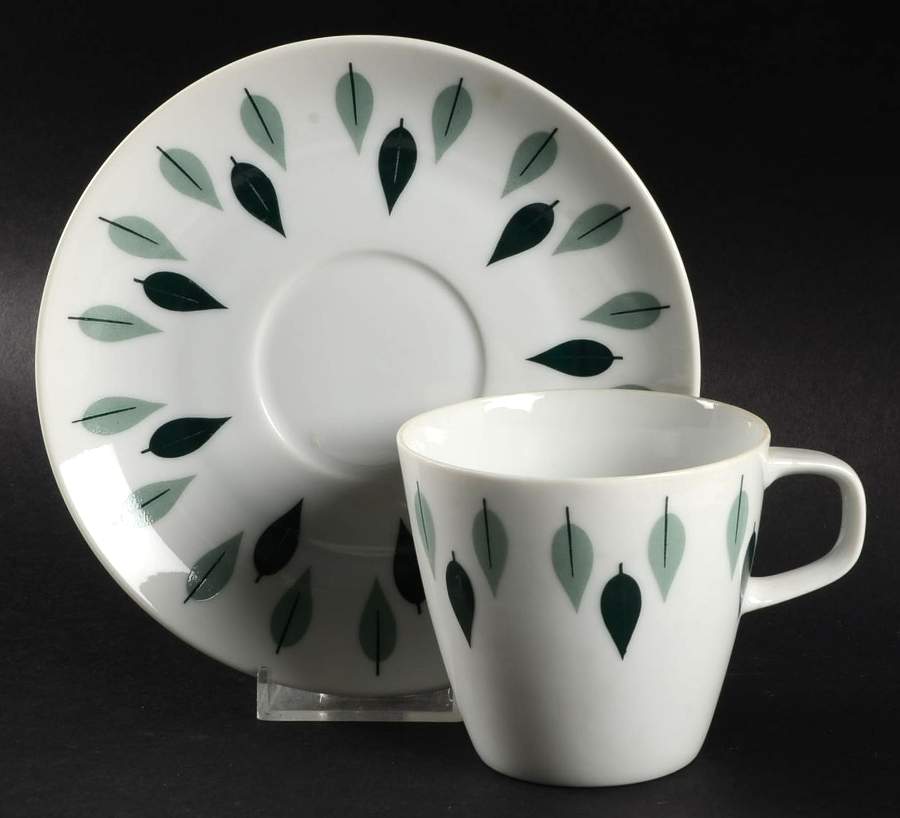 Allegro Flat Cup & Saucer Set by Narumi-1
