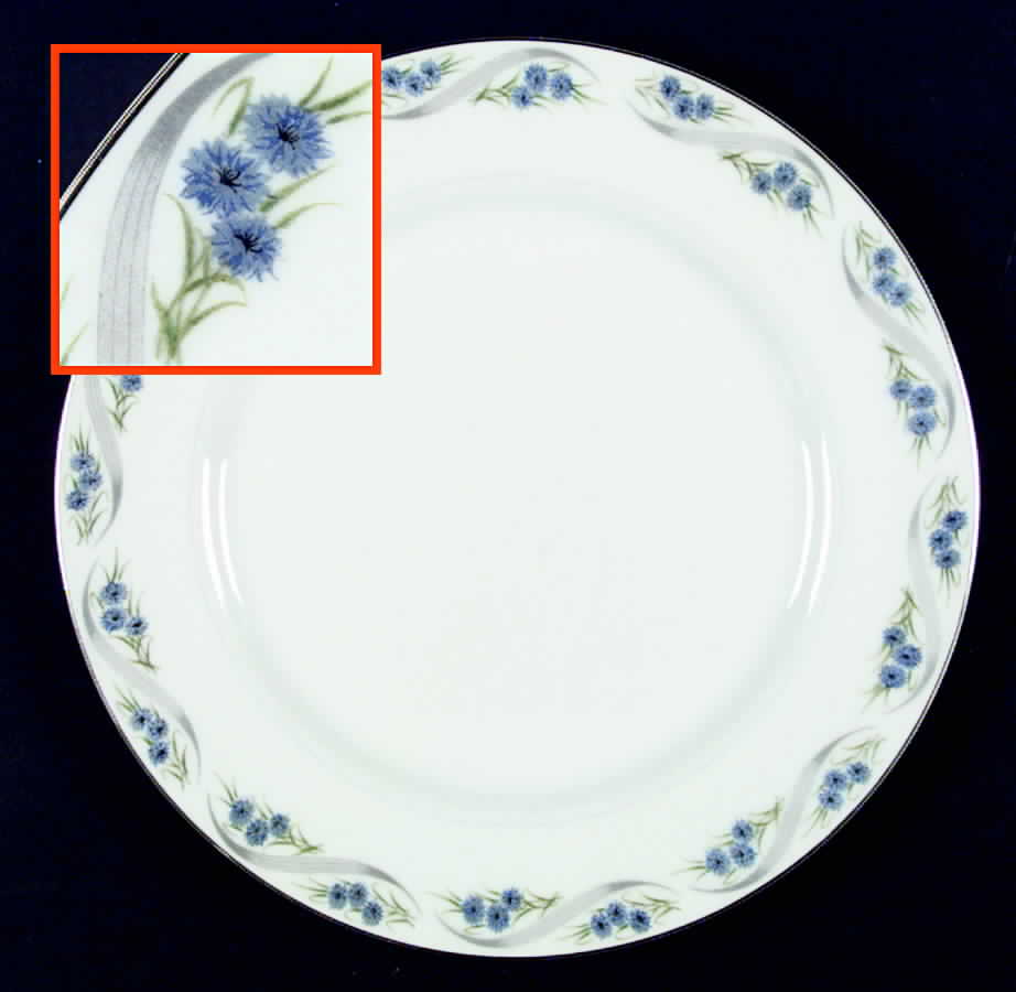 Blue Buttons Dinner Plate by Narumi-1