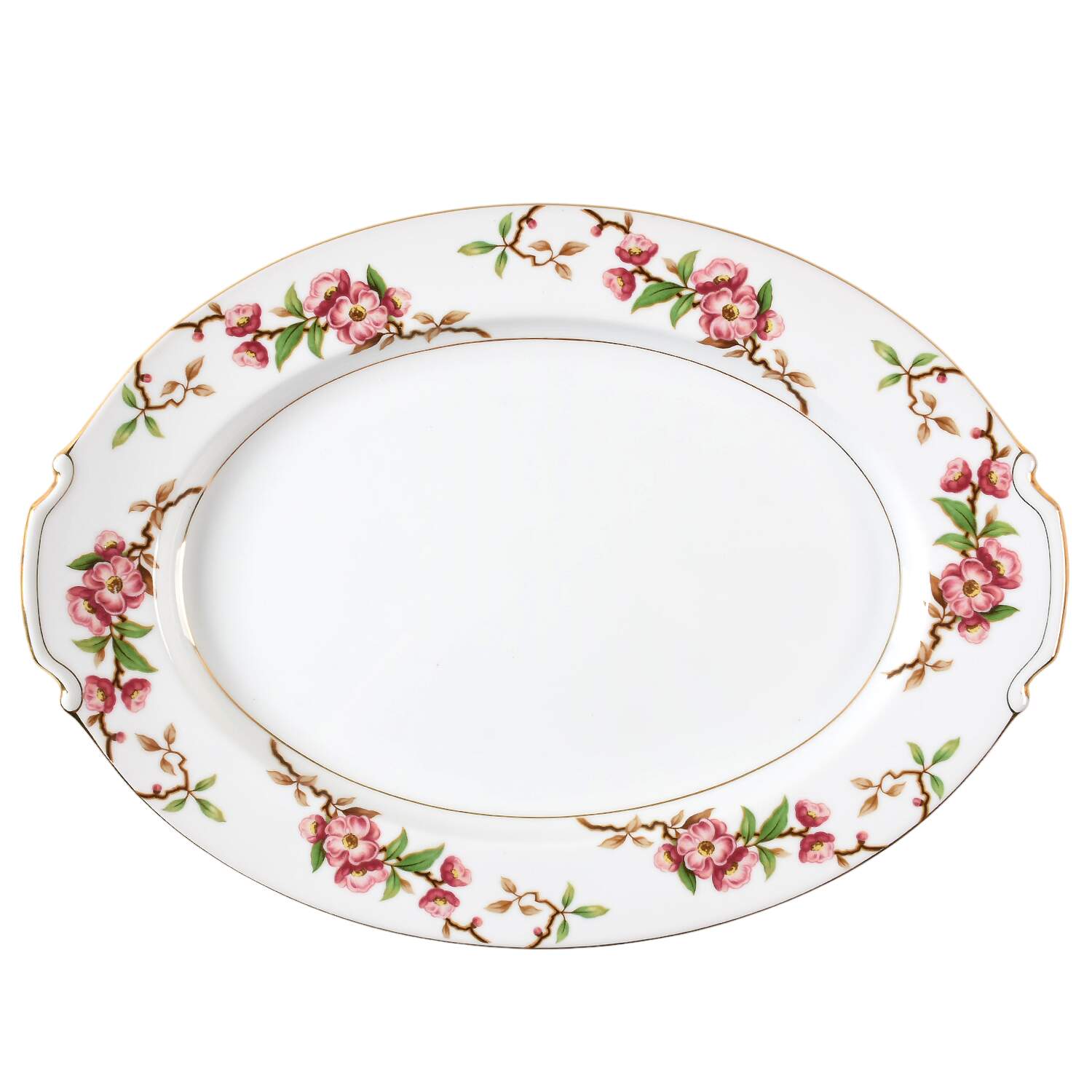 Blossomtime 16" Oval Serving Platter by Narumi-1