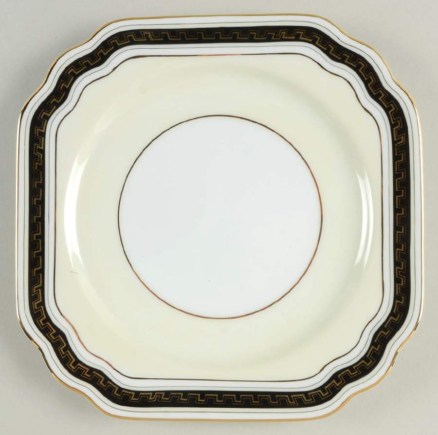 Black Stone Square Salad Plate by Narumi-1