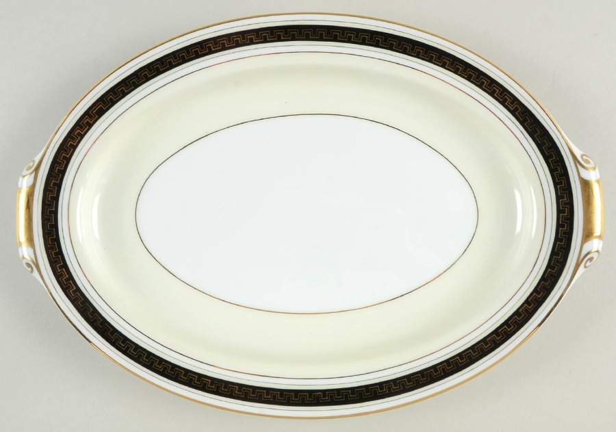 Black Stone 12" Oval Serving Platter by Narumi-1
