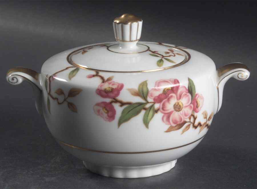 Cherry Blossom Sugar Bowl & Lid by Narumi-1