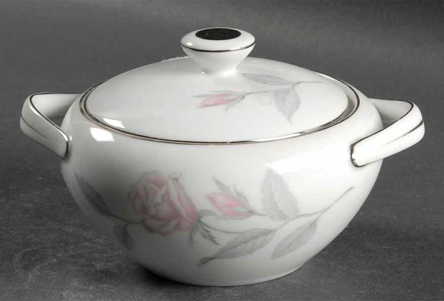 Dawn Rose Sugar Bowl & Lid by Narumi-1