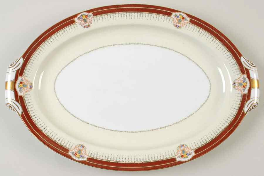 Empress 17" Oval Serving Platter by Narumi-1