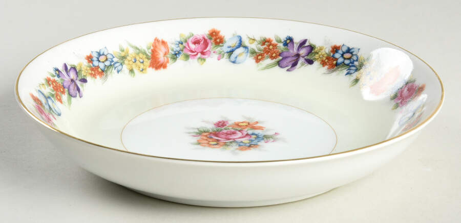 Flower Garden (Occupied Japan) Coupe Soup Bowl by Narumi-1