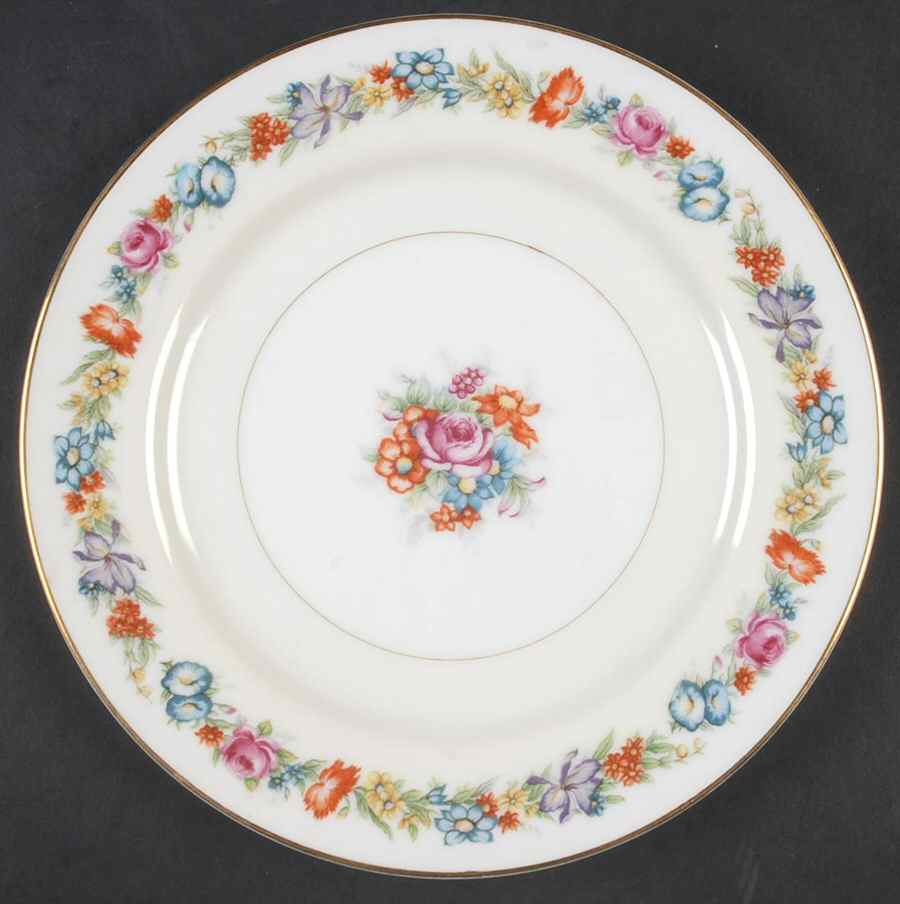 Flower Garden (Occupied Japan) Salad Plate by Narumi-1