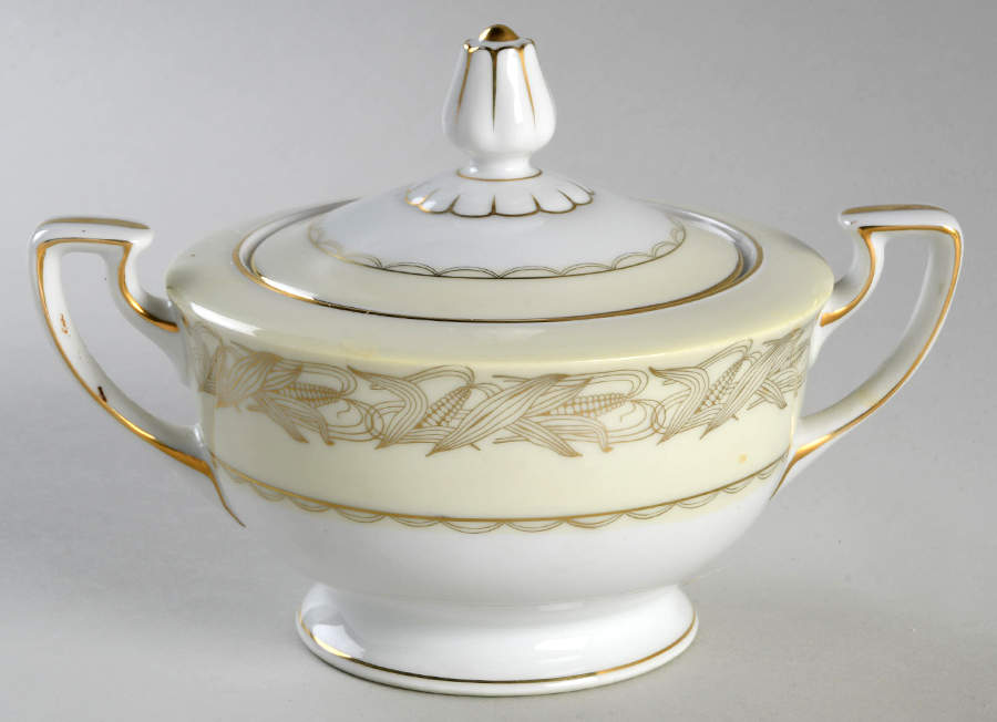 Golden Bantam Sugar Bowl & Lid by Narumi-1