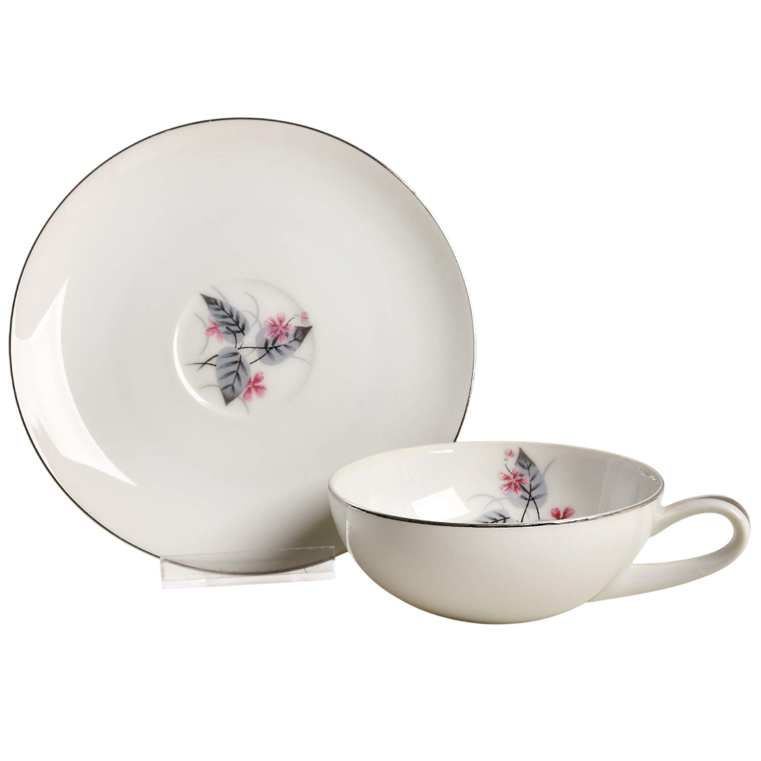 Lyric Flat Cup & Saucer Set by Narumi-1