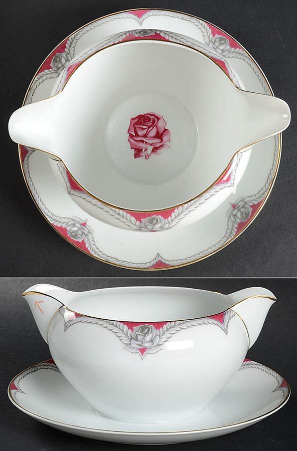 Victory Gravy Boat with Attached Underplate by Narumi-1