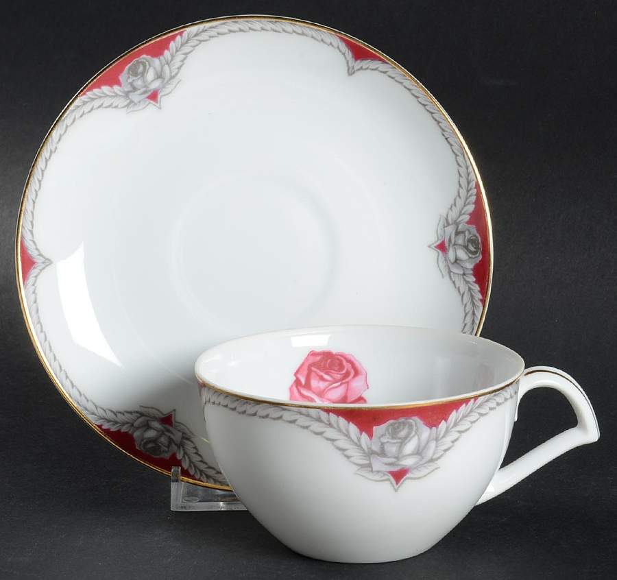 Victory Flat Cup & Saucer Set by Narumi-1