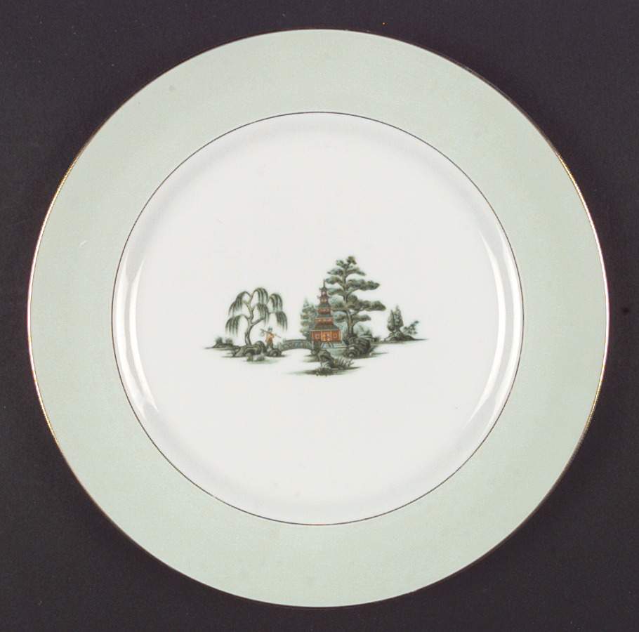 Oriental Green Dinner Plate by Narumi-1